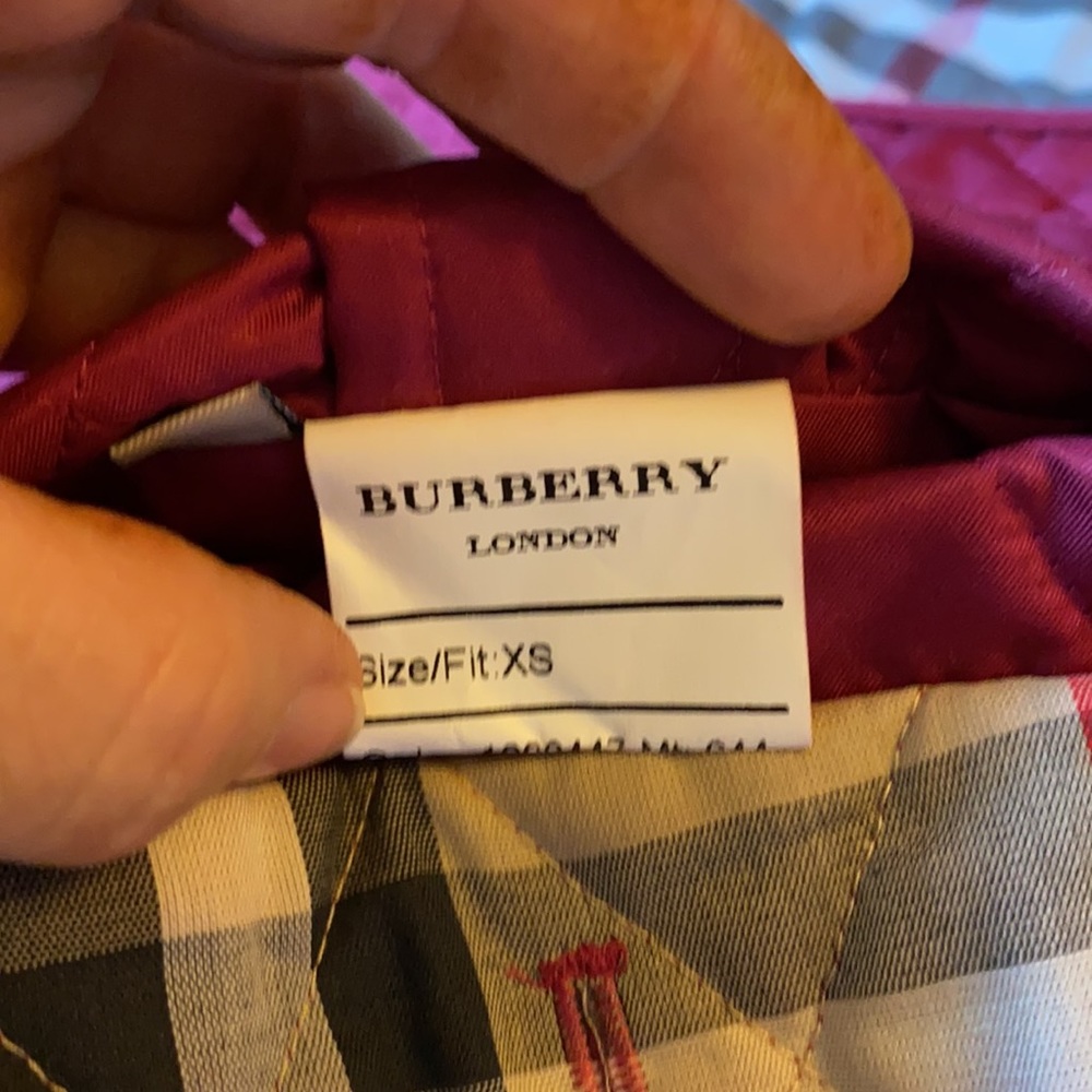 Burberry Quilted Bomber Jacket in Deep Burgundy - Picture 15 of 16